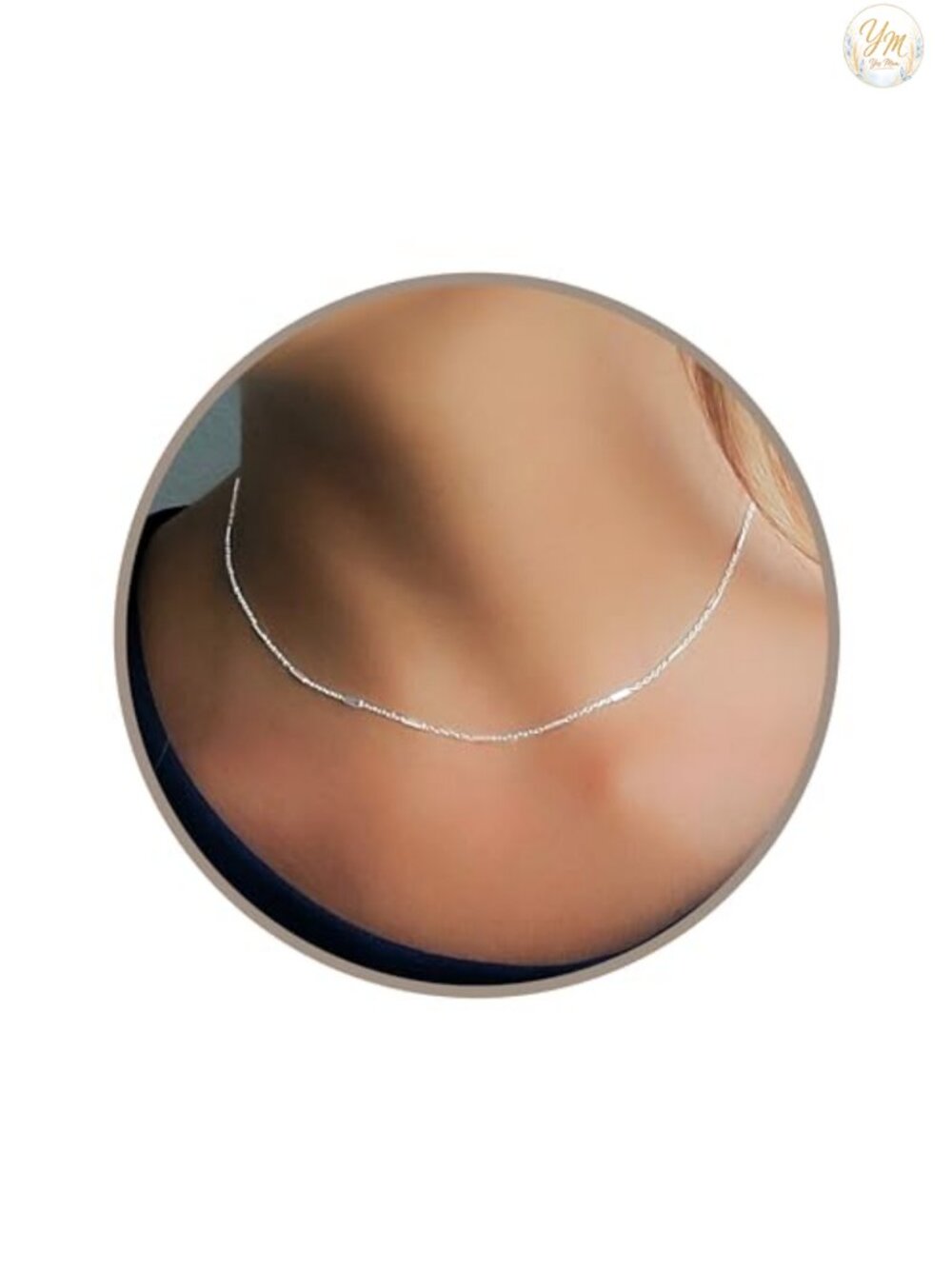 925 Sterling Silver Tube Chain Choker Necklace 13-16 in Adjustable Dainty Bar
